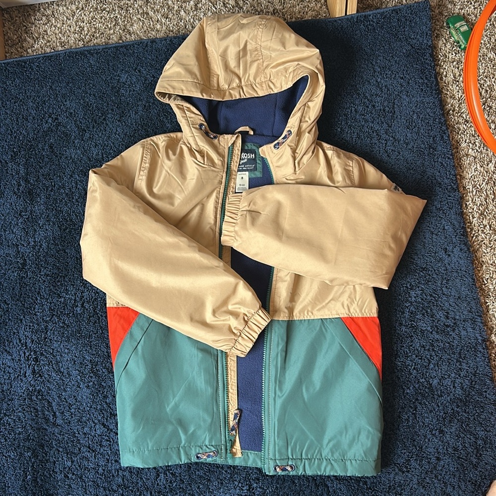 NWOT OSHKOSH Kid Fleece-Lined Colorblock Jacket 8